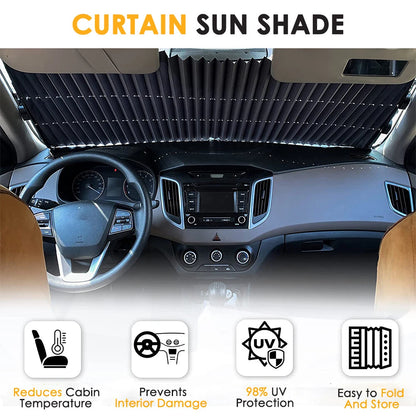 Retractable Car Windshield Sun Shade