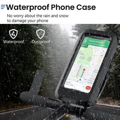 Adjustable Waterproof Motorcycle & Bicycle Phone Holder Case