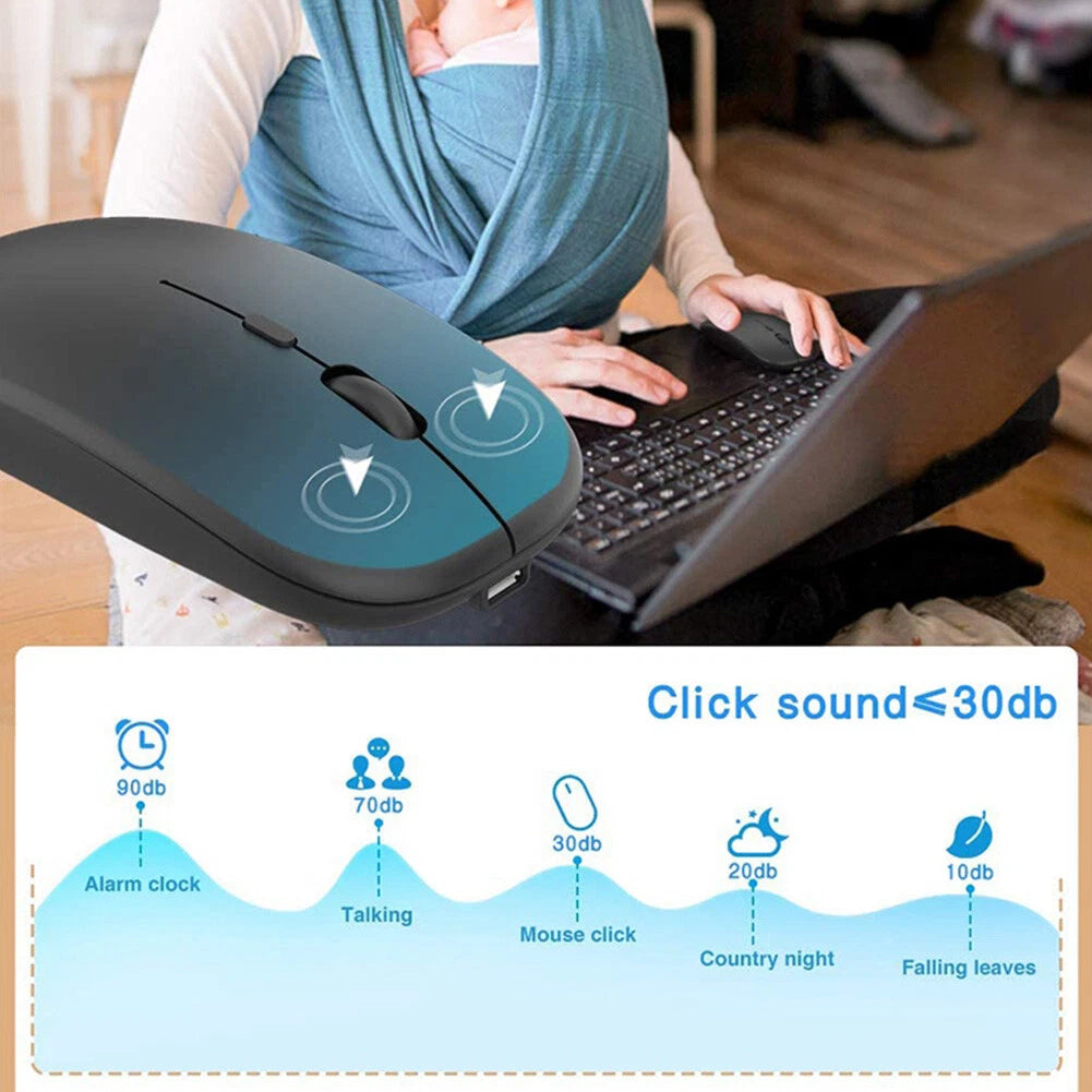 Rechargeable 2.4GHz Wireless Bluetooth Ultra-Thin Mouse