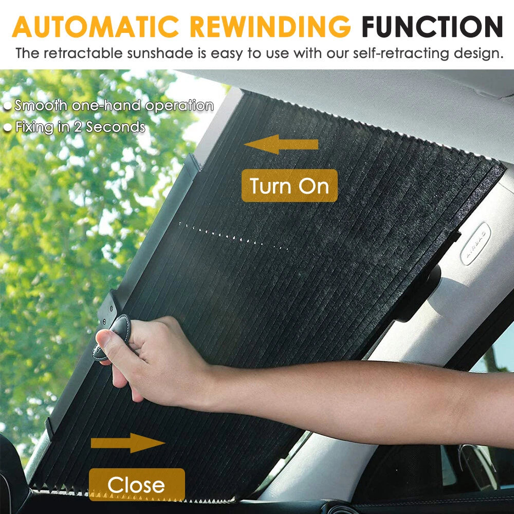 Retractable Car Windshield Sun Shade