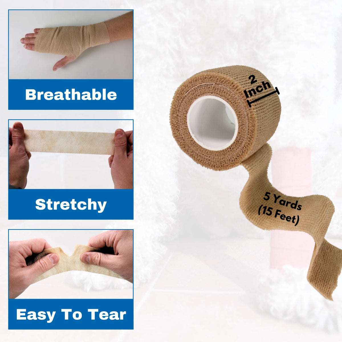 Self-Adhesive Elastic Bandage Wrap