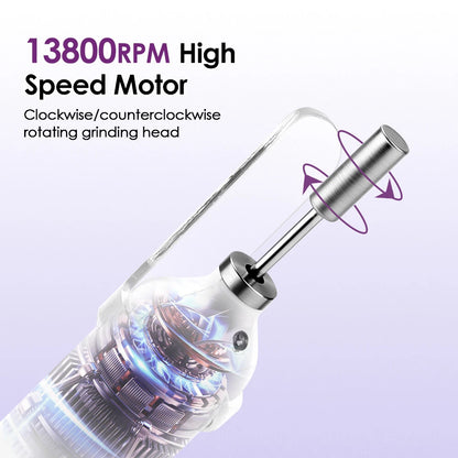 2-IN-1 Electric Nail Drill Kit with LED Light – Salon-Perfect Nails Anytime, Anywhere!