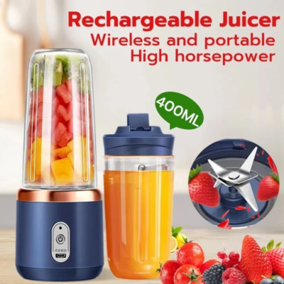 Portable USB Rechargeable Mini Juicer Blender 400ml