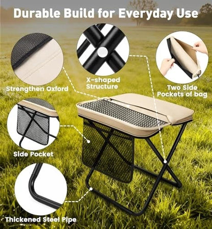 Portable Folding Stool with Carrying Bag