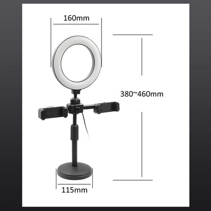 6-inch Ring light Dual Phone Stand