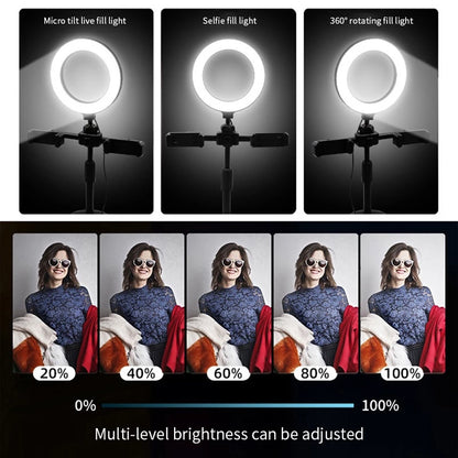 6-inch Ring light Dual Phone Stand