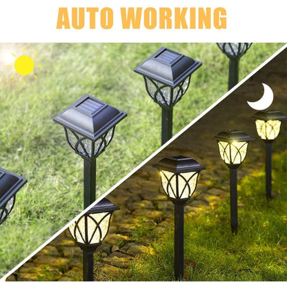 LED Solar Retro Pathway Lights