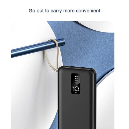20000mAh Power Bank with Built-in Four Cables & Flashlight