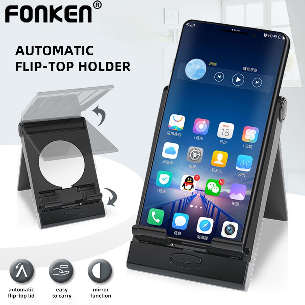 Portable Foldable Automatic Flip Phone Holder