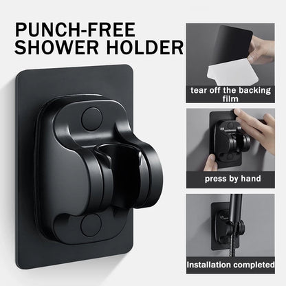 3-Piece Black Shower Head Set