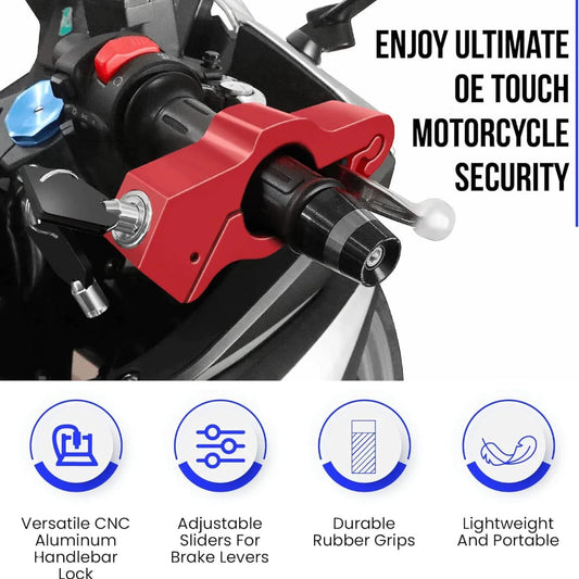 Anti Theft Aluminum Alloy Handlebar Throttle Grip Lock