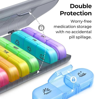 Weekly Pill Organizer 3 Times a Day