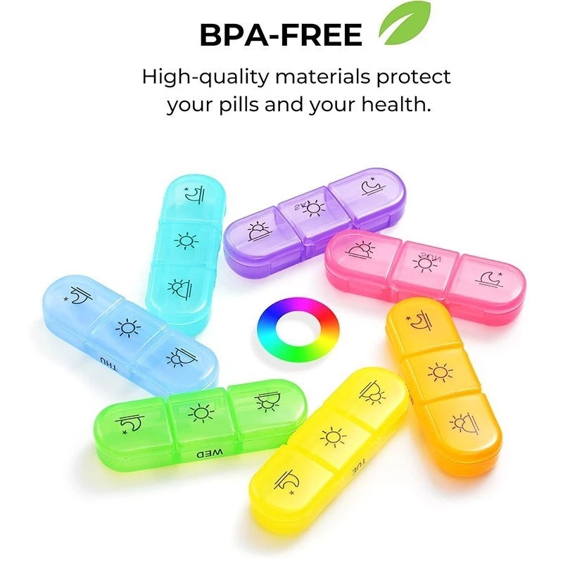 Weekly Pill Organizer 3 Times a Day