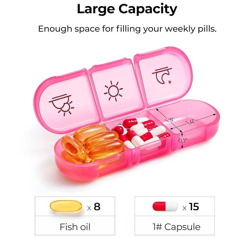 Weekly Pill Organizer 3 Times a Day