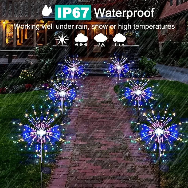 Solar Fireworks Lights
