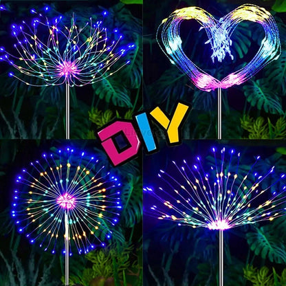 Solar Fireworks Lights