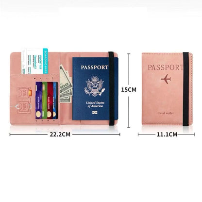 Multi-Compartment RFID Blocking Passport Wallet Holder