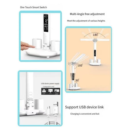 Double Head Rechargeable Desk Lamp Table