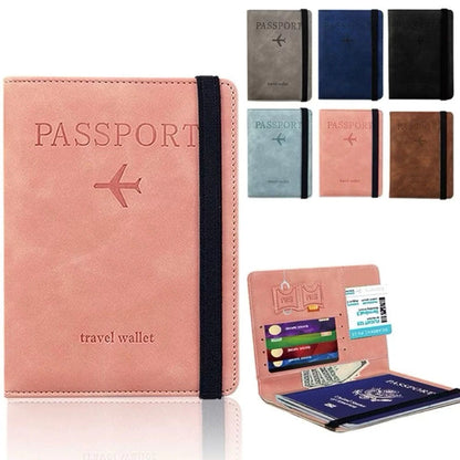 Multi-Compartment RFID Blocking Passport Wallet Holder
