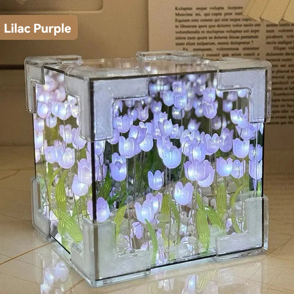 DIY Tulip Cube LED Mirror Lamp
