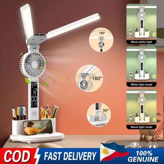 Double Head Rechargeable Desk Lamp Table