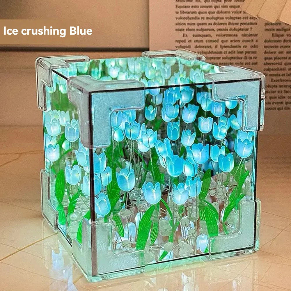 DIY Tulip Cube LED Mirror Lamp