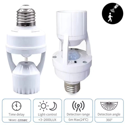 E27 Infrared Motion Sensor Lamp Holder