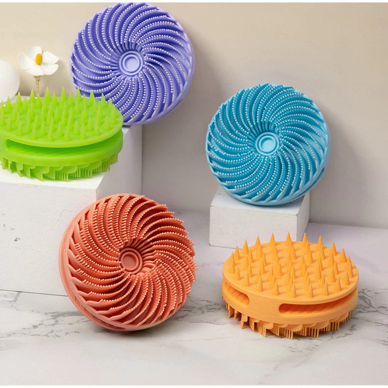 Double-Sided Silicone Bath Scrubber for Head & Body