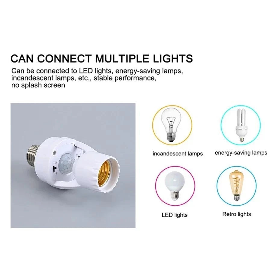 E27 Infrared Motion Sensor Lamp Holder