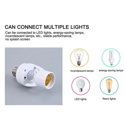 E27 Infrared Motion Sensor Lamp Holder