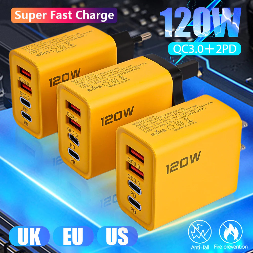 ⚡ 120W / 150W Fast Charging Adapter - 4 Ports & 6 Ports