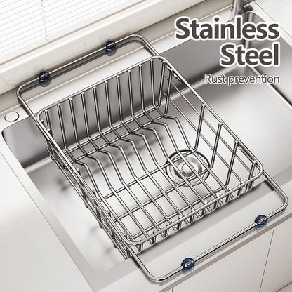 Expandable Stainless Steel Sink Drain Rack