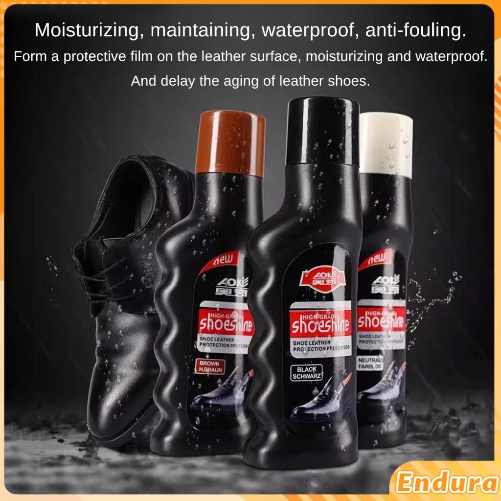 Premium Liquid Shoe Polish Wax with Built-in Sponge-head Applicator