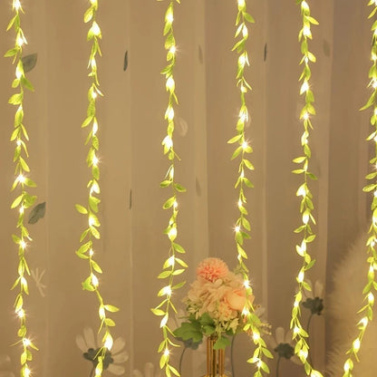 100 LED Curtain Leaf Lights