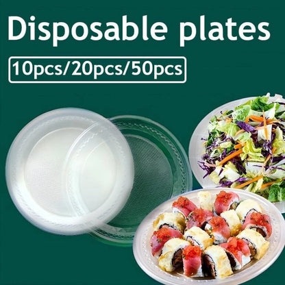Transparent Disposable Plastic Thickened Dinner Plates