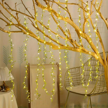 100 LED Curtain Leaf Lights