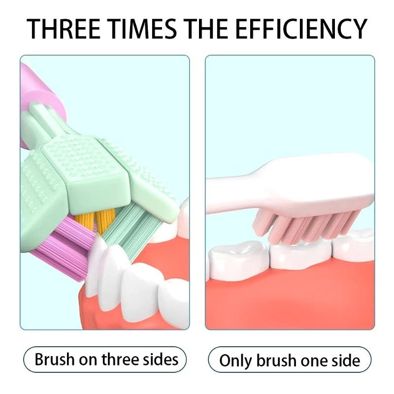 Three Sided Toothbrush