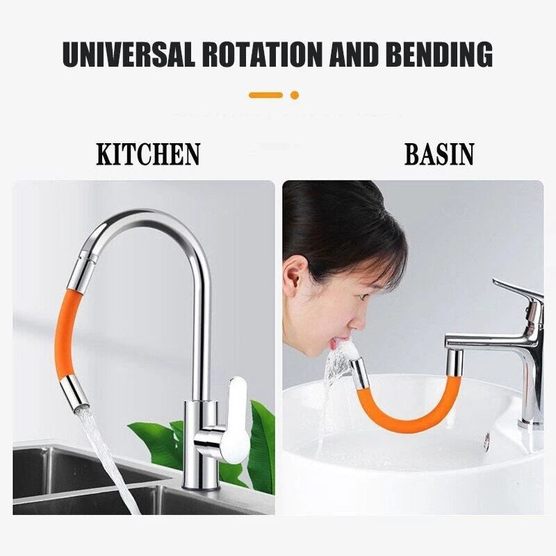306 Degree Rotating Flexible Water Faucet Extender (20cm)