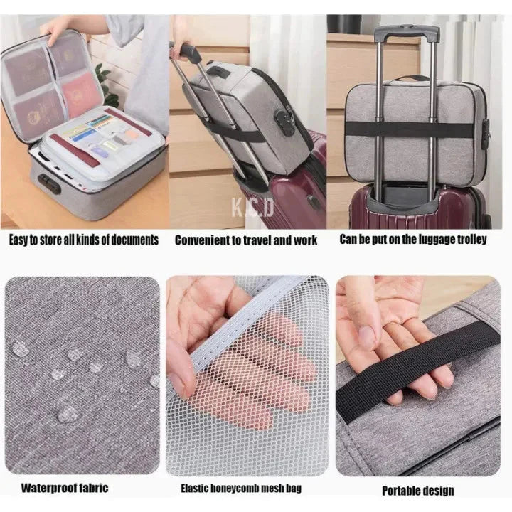 Document Organizer Bag with Lock