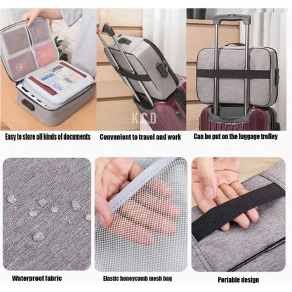 Document Organizer Bag with Lock