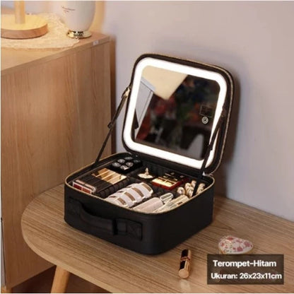 Makeup Bag with LED Mirror