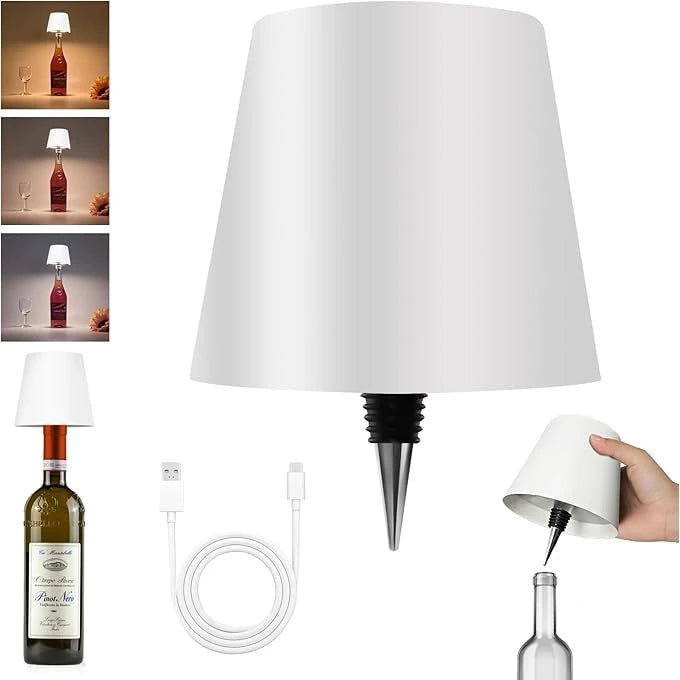 Rechargeable Touch Dimming LED Wine Bottle Lamp