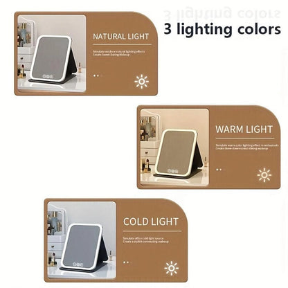Compact Mirror with LED Lighting