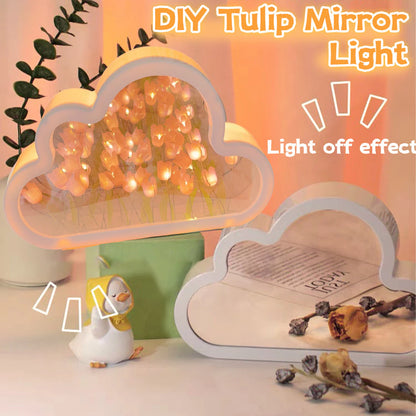 DIY Tulip Cloud LED Mirror Lamp