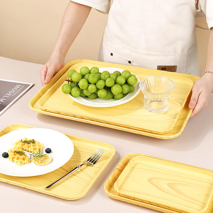 Wood Grain Plastic Tray