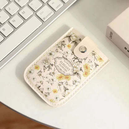 Pull-Out Floral Oil Painting Card Case