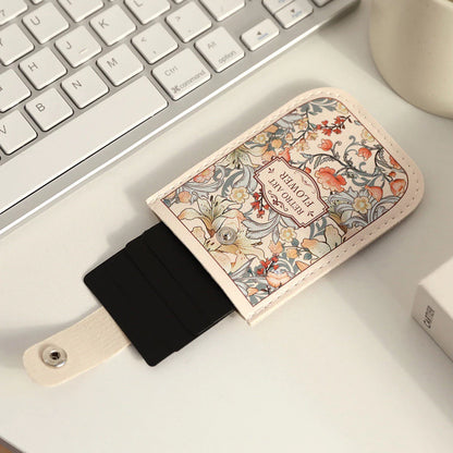Pull-Out Floral Oil Painting Card Case