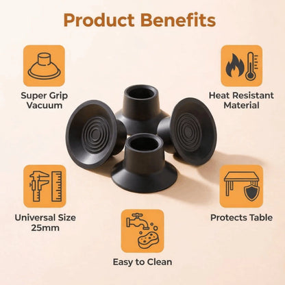 4PCS Gas Stove Non-Slip Foot Mats