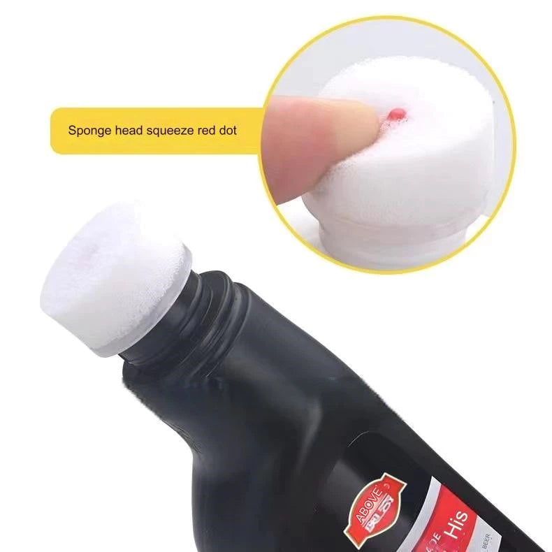 Premium Liquid Shoe Polish Wax with Built-in Sponge-head Applicator