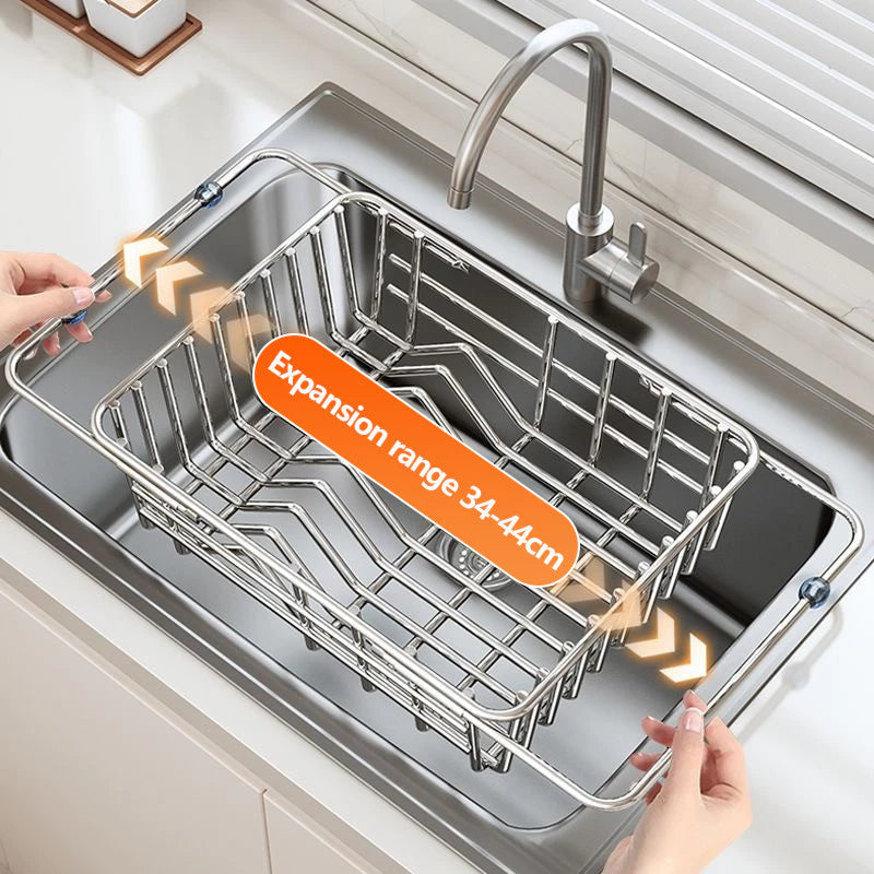 Expandable Stainless Steel Sink Drain Rack